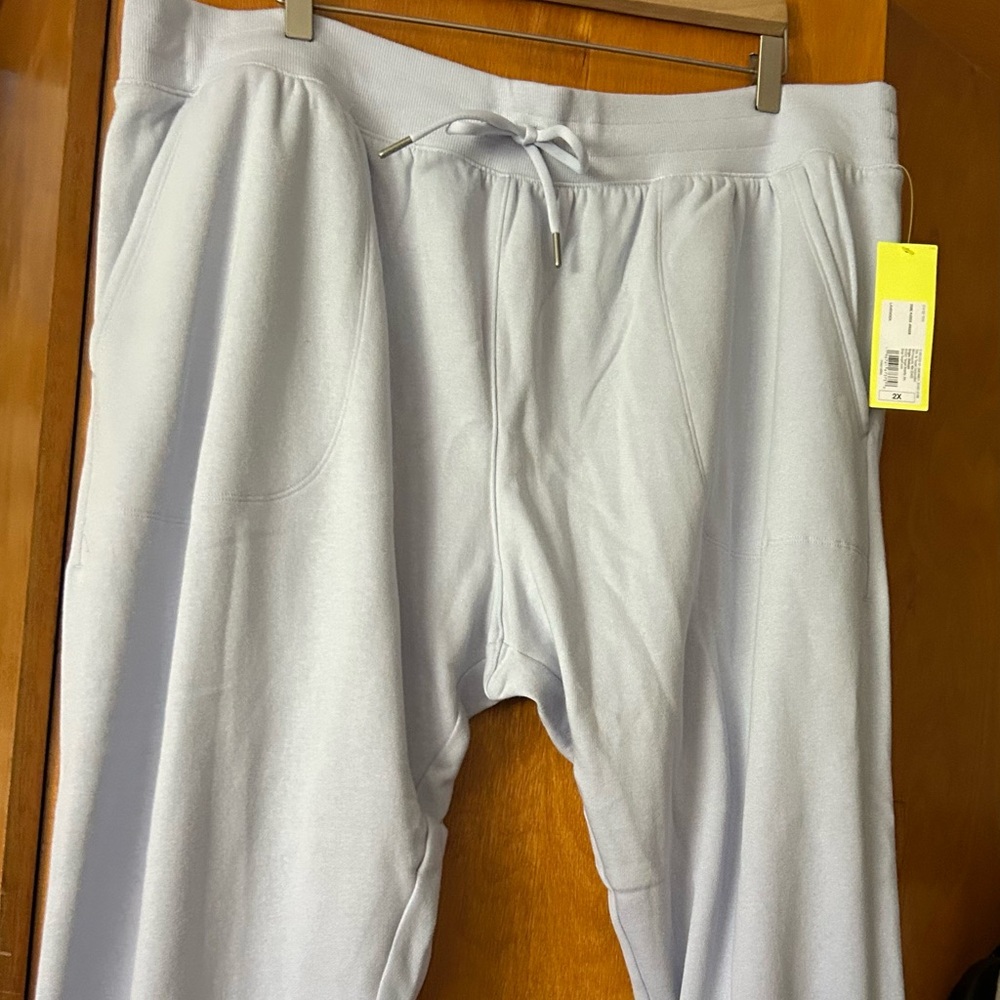 Women's Fleece Joggers - All in Motion Lavender light purple new lounge pants - Picture 8 of 9